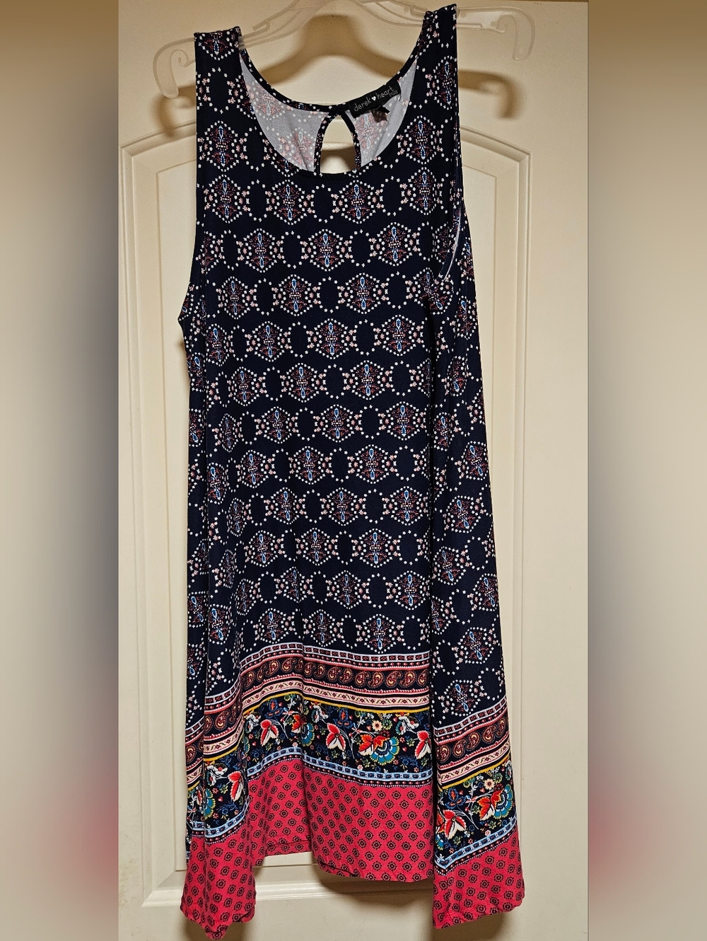 Derek Heart Boho Medallion Print Sleeveless Swing Dress - 1X